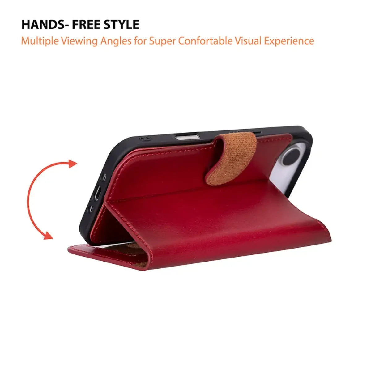 iPhone 17 Air Leather Case – Burnished Red (Vero)