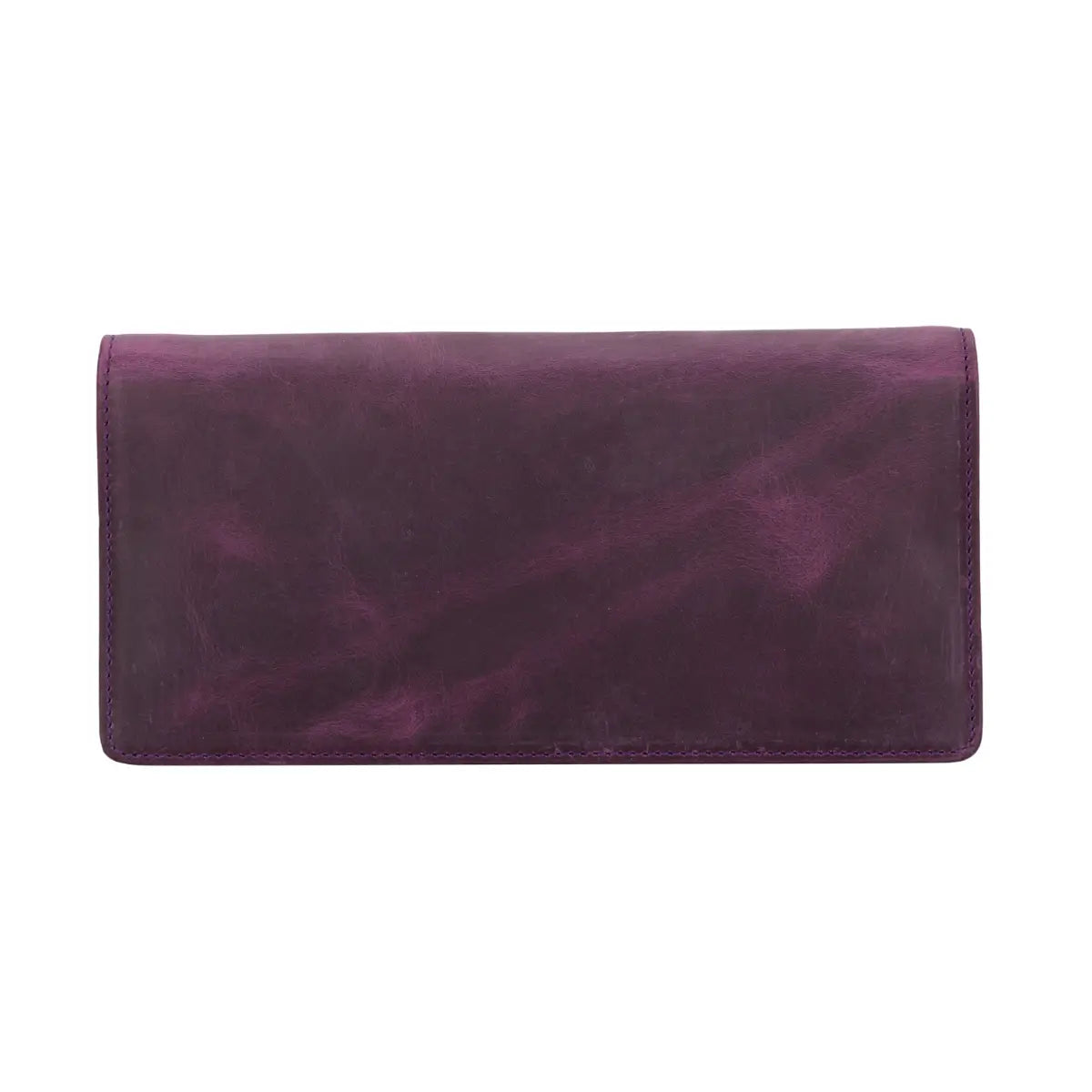 Women's Bifold Leather Wallet-Purple (Basel)