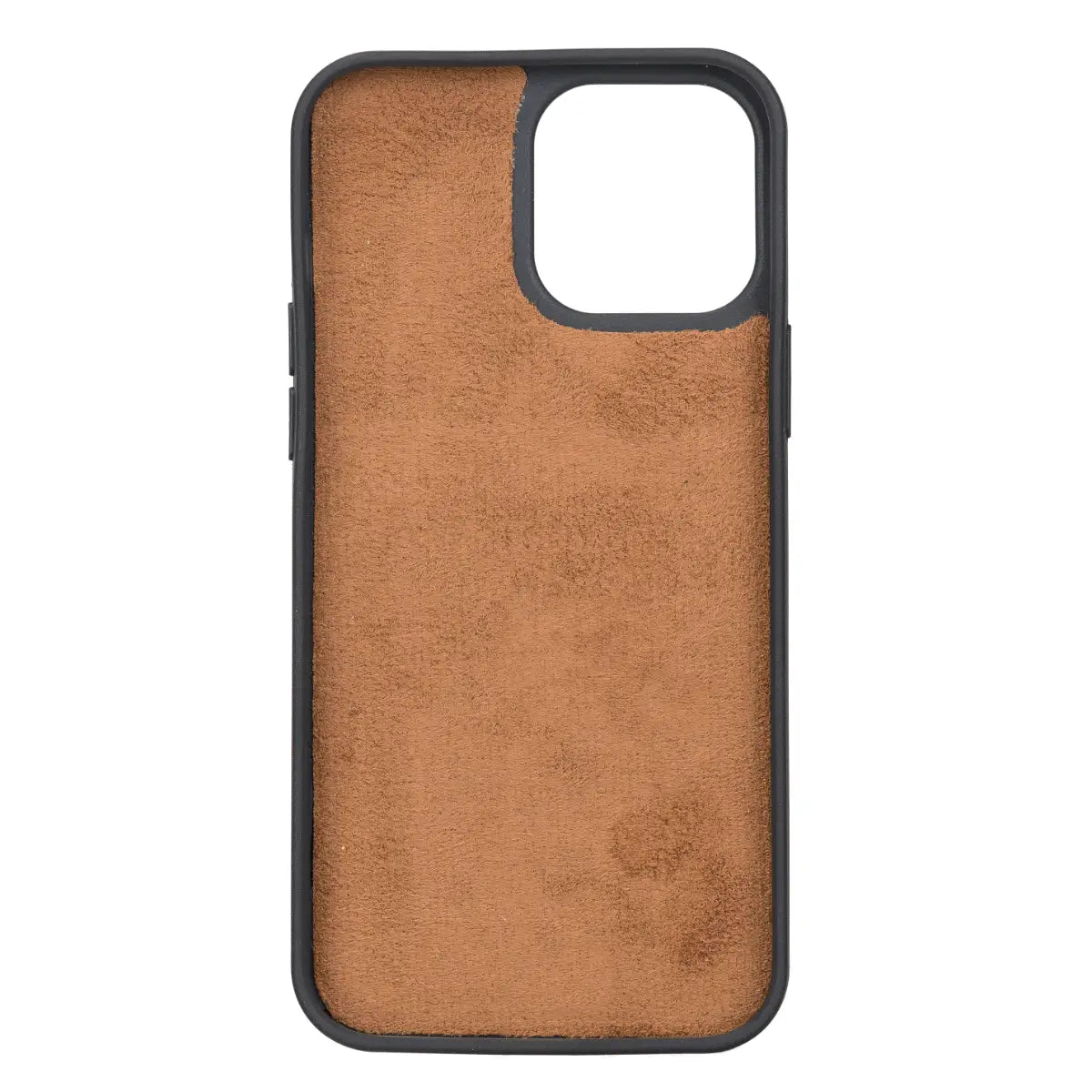 Distressed Brown Leather Snap On Cover Case for iPhone 13 Pro Max (6.7")