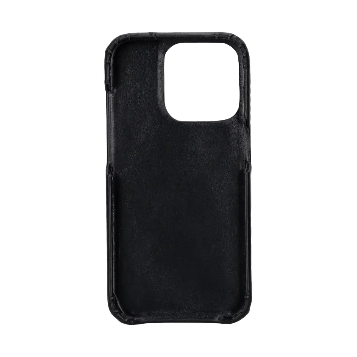 Black Leather Prestige Wallet Case for iPhone 15 Pro