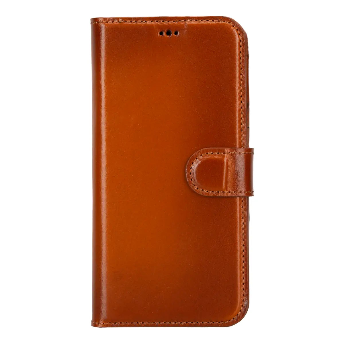 Burnished Tan Leather Prestige Wallet Case for iPhone 15 Pro Max