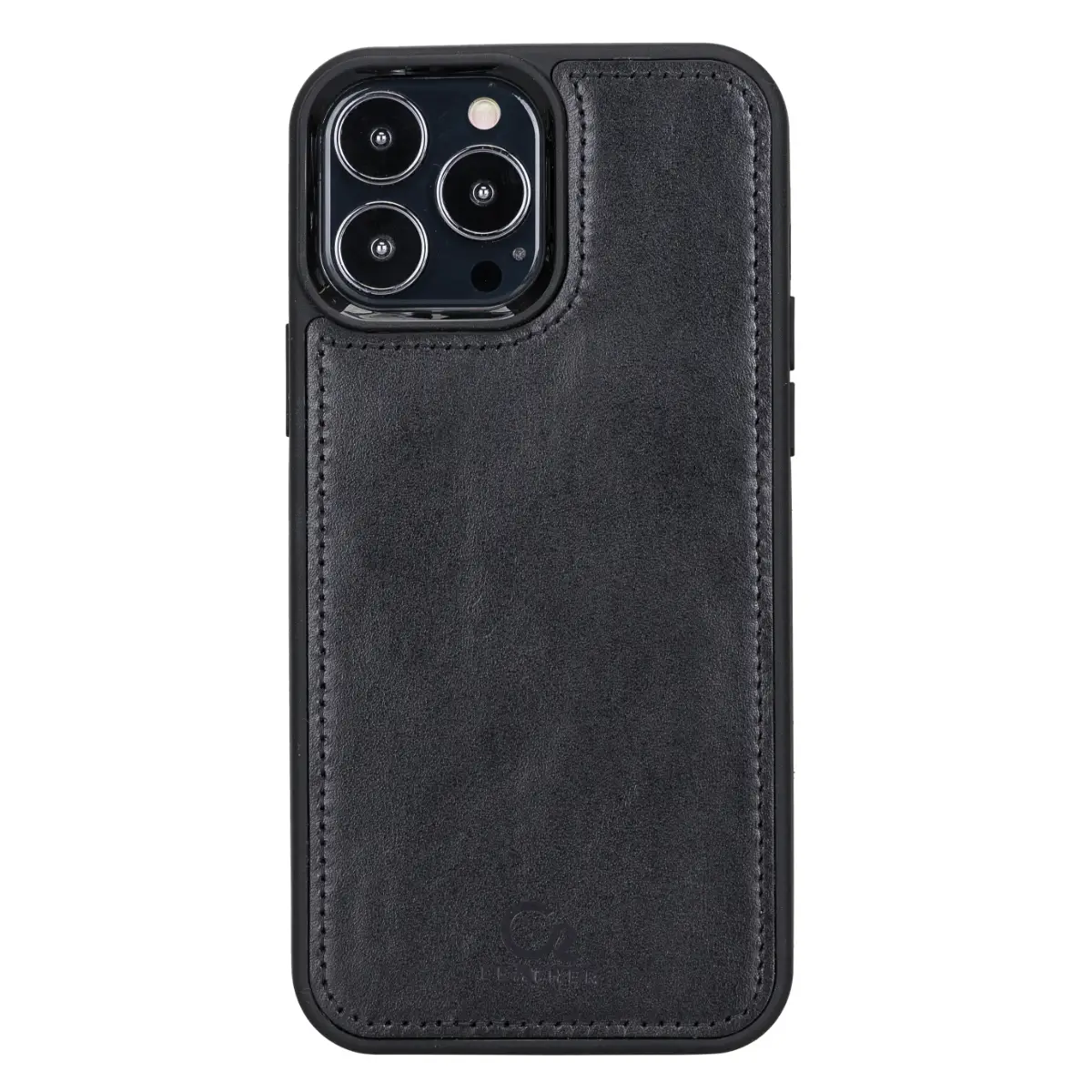 Black Leather Magnetic Wallet for iPhone 13 Pro MAX