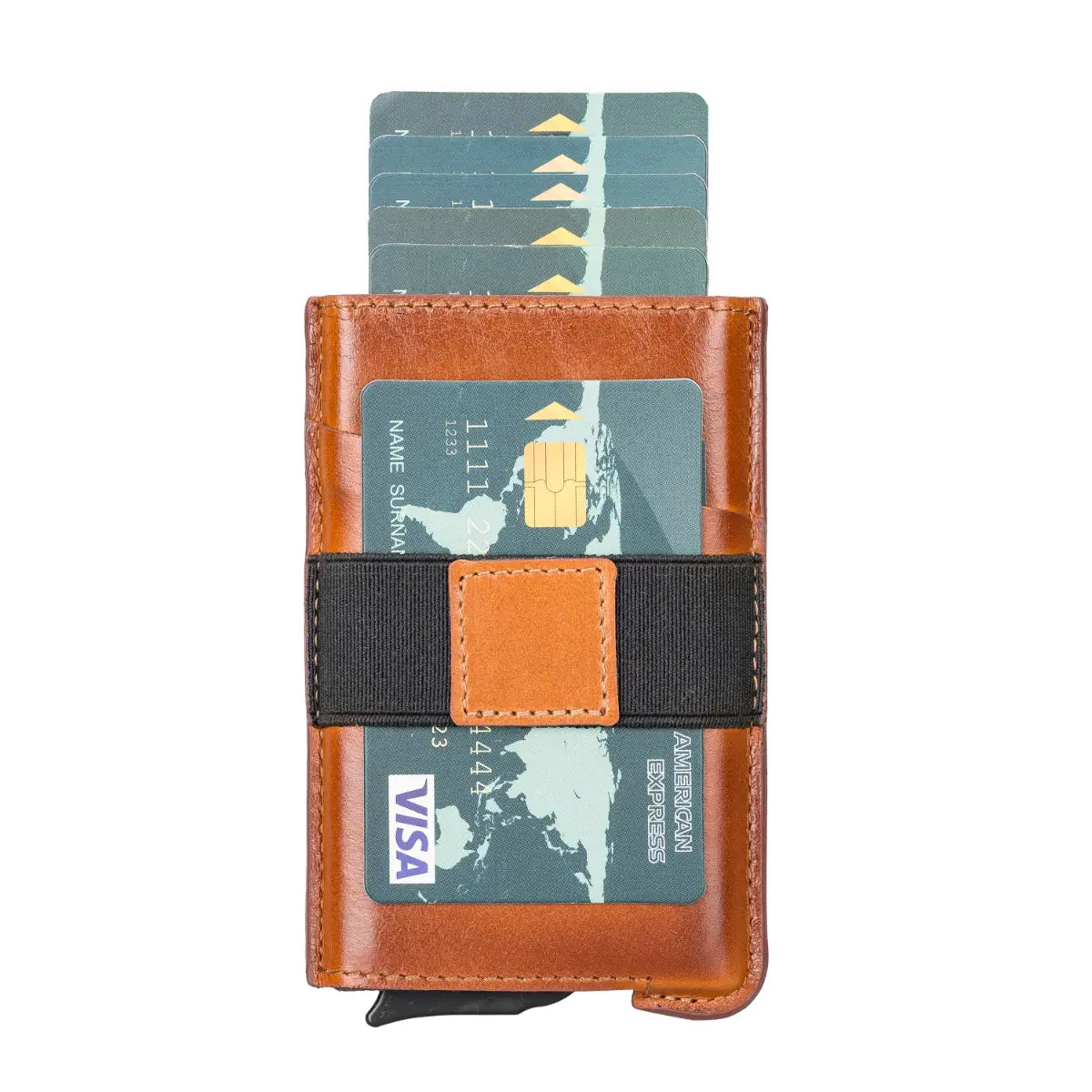 Thomson Luxury Leather Card Holder-Burnished Tan