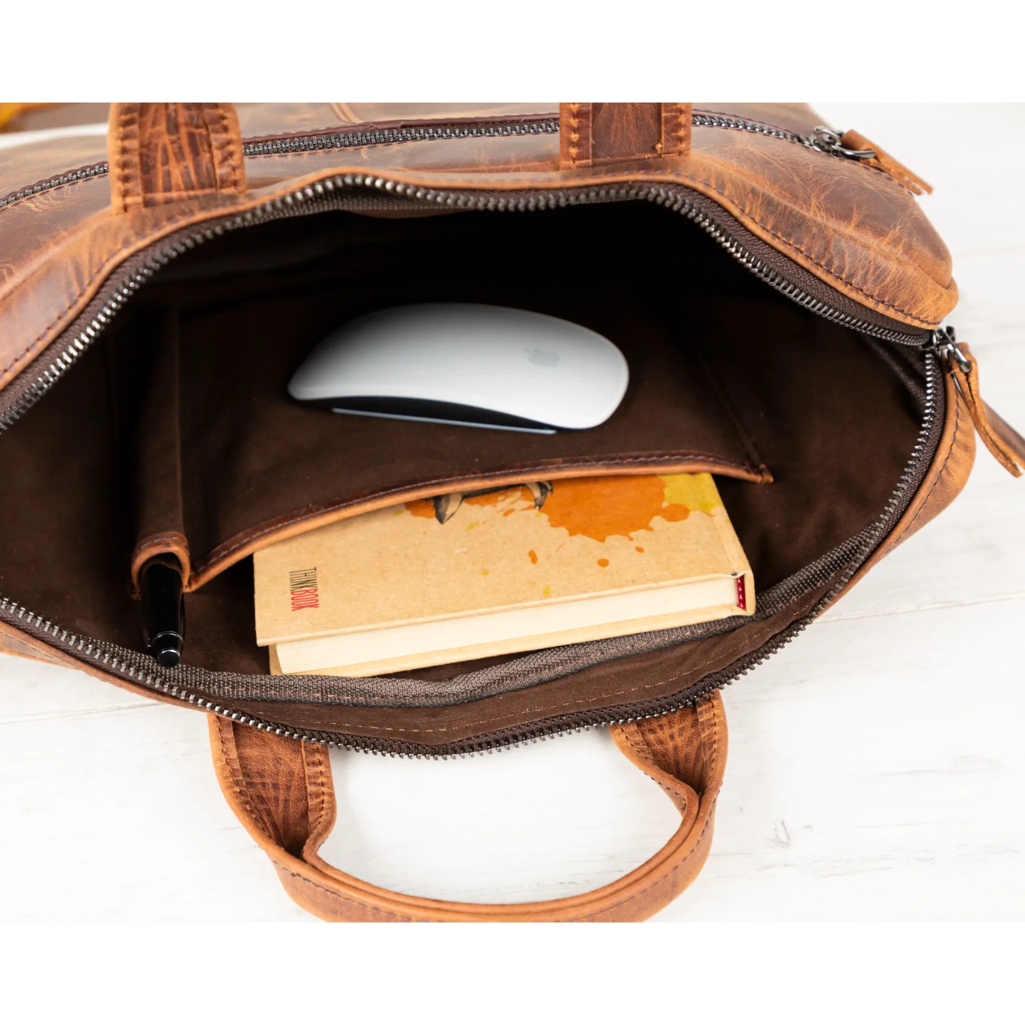 Brown Leather Business Briefcase
