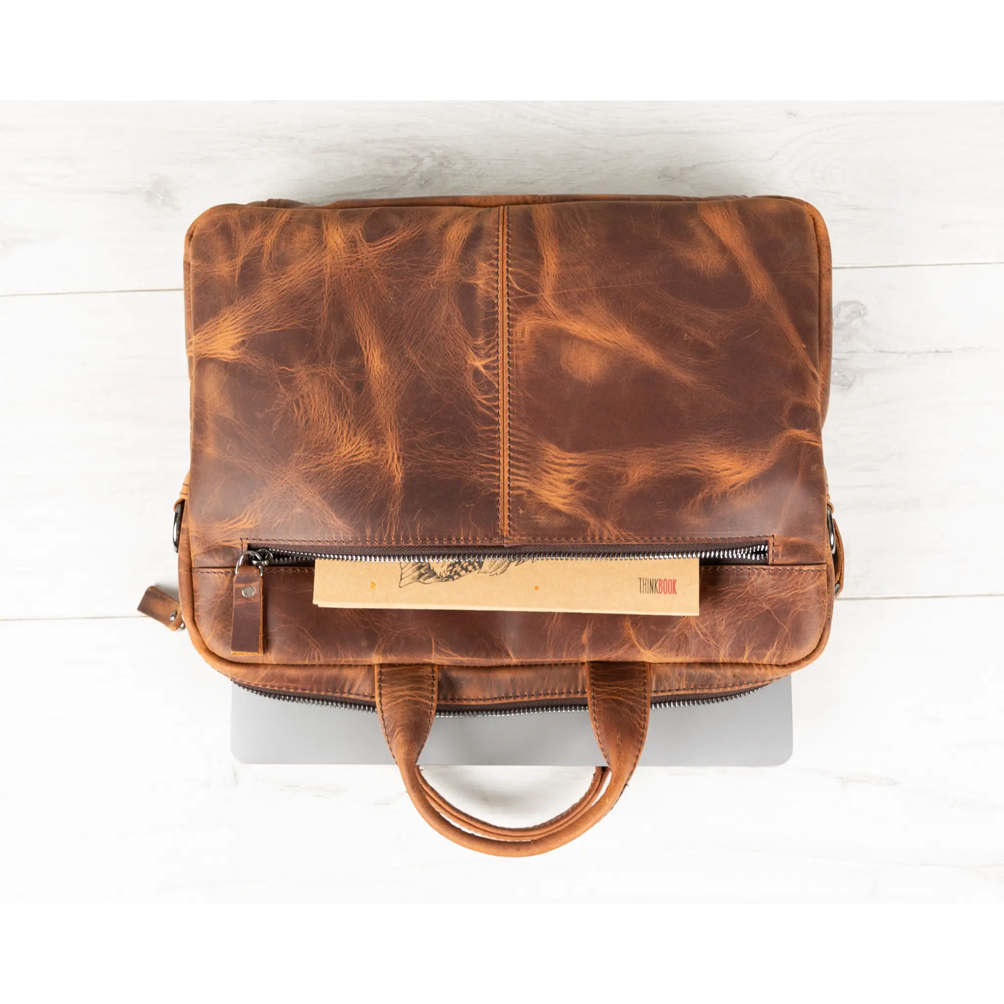 Brown Leather Business Briefcase