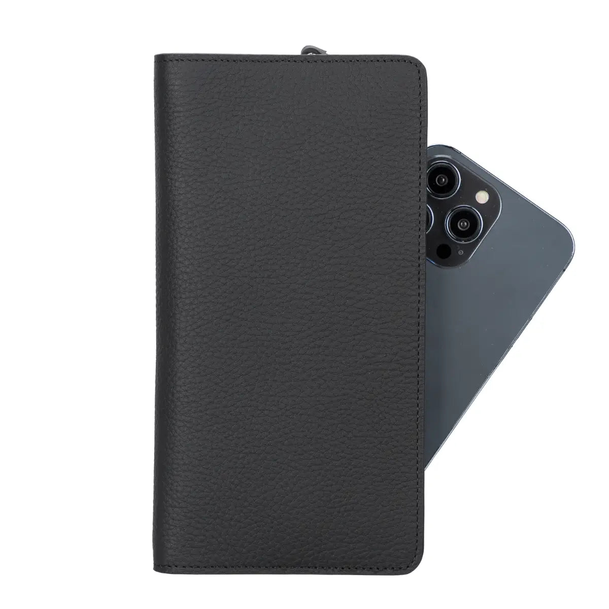 Women's Bifold Leather Wallet-Black (Ascona)