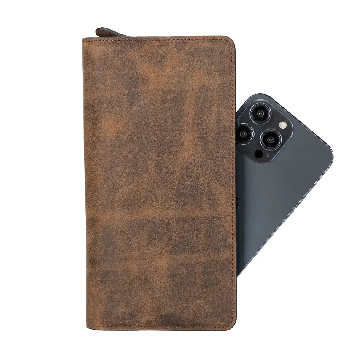 Women's Bifold Leather Wallet-Brown (Ascona)