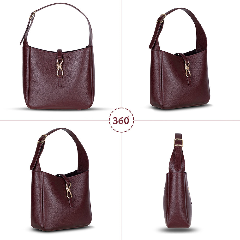 Azura Women's Leather Bag – Burgundy | O2 Leather