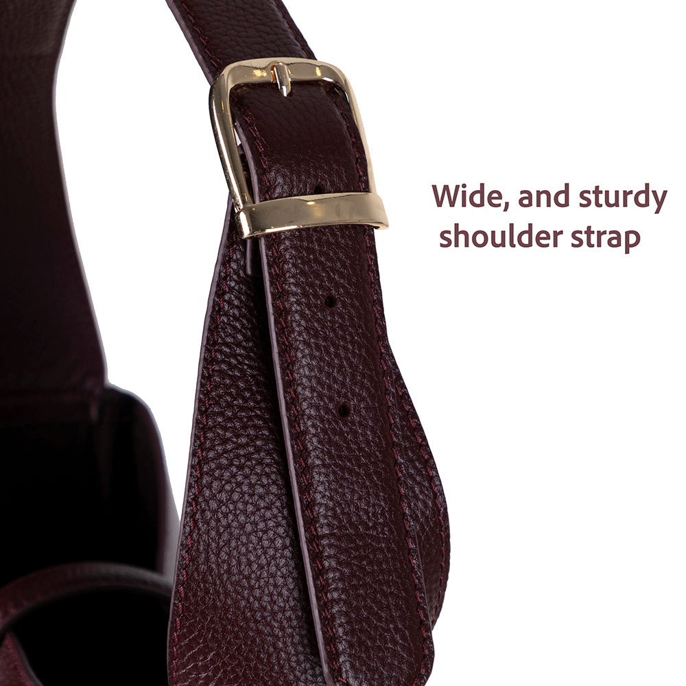 Azura Women's Leather Bag – Burgundy | O2 Leather