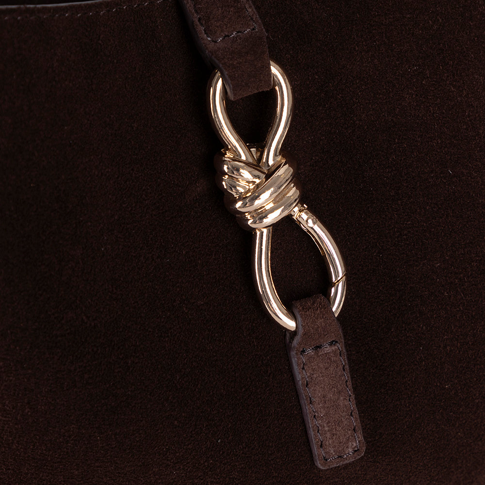 Azura Women's Leather Bag – Suede Brown | O2 Leather