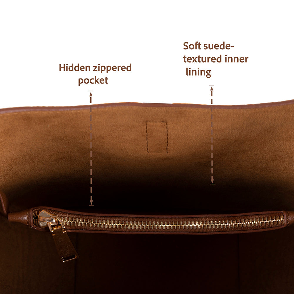 Azura Women's Leather Bag - Tan