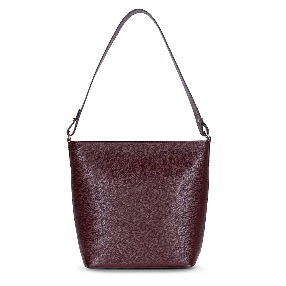 Elena Women's Leather Bag - Burgundy