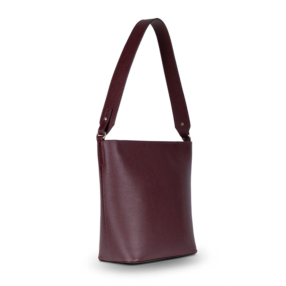 Elena Women's Leather Bag - Burgundy