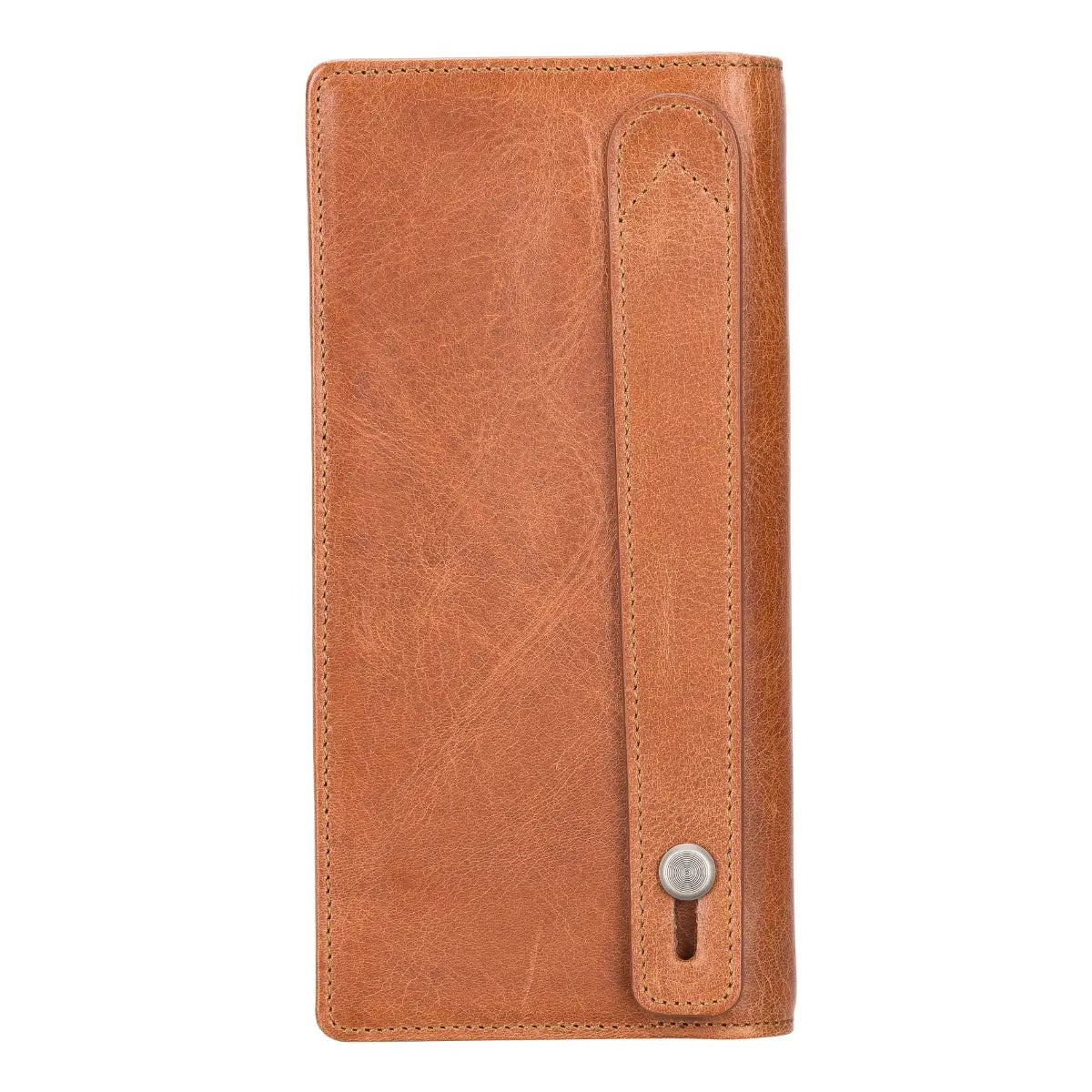 Women's Bifold Leather Wallet-Camel Brown (Basel)