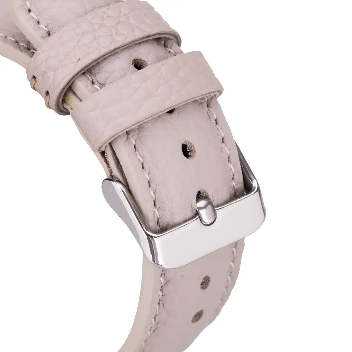 Beige Leather Classic Apple Watch Band