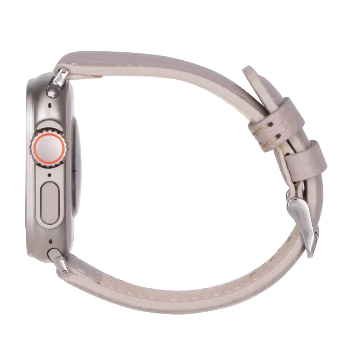 Beige Leather Classic Apple Watch Band