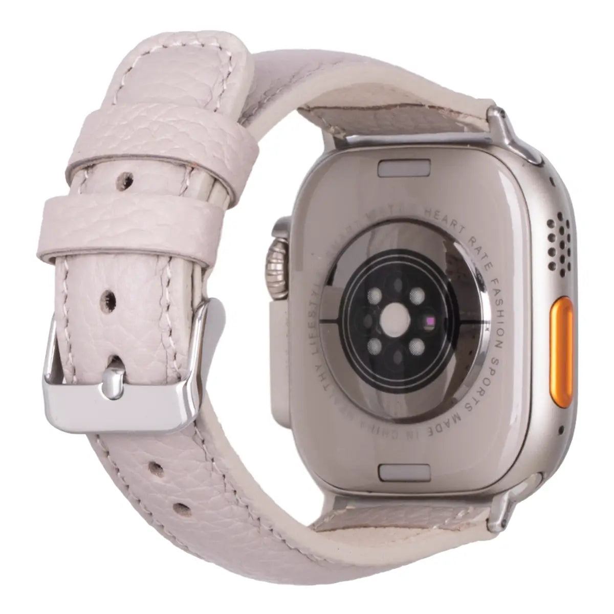 Beige Leather Classic Apple Watch Band