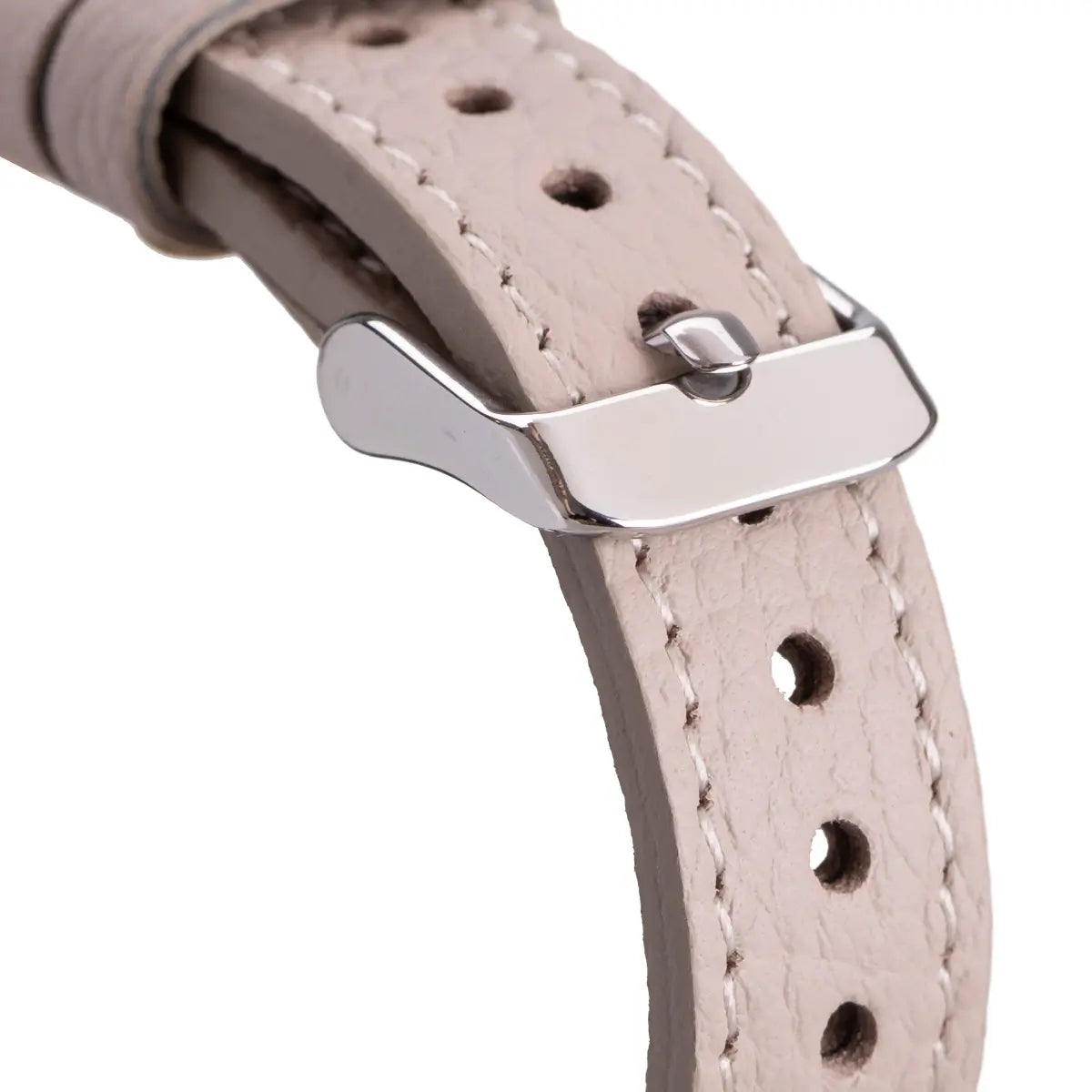 Beige Leather Slim Apple Watch Band