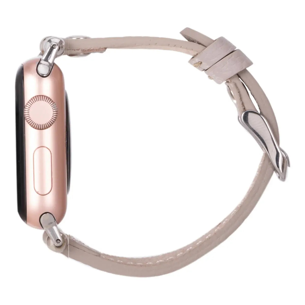 Beige Leather Ultra Slim Apple Watch Band