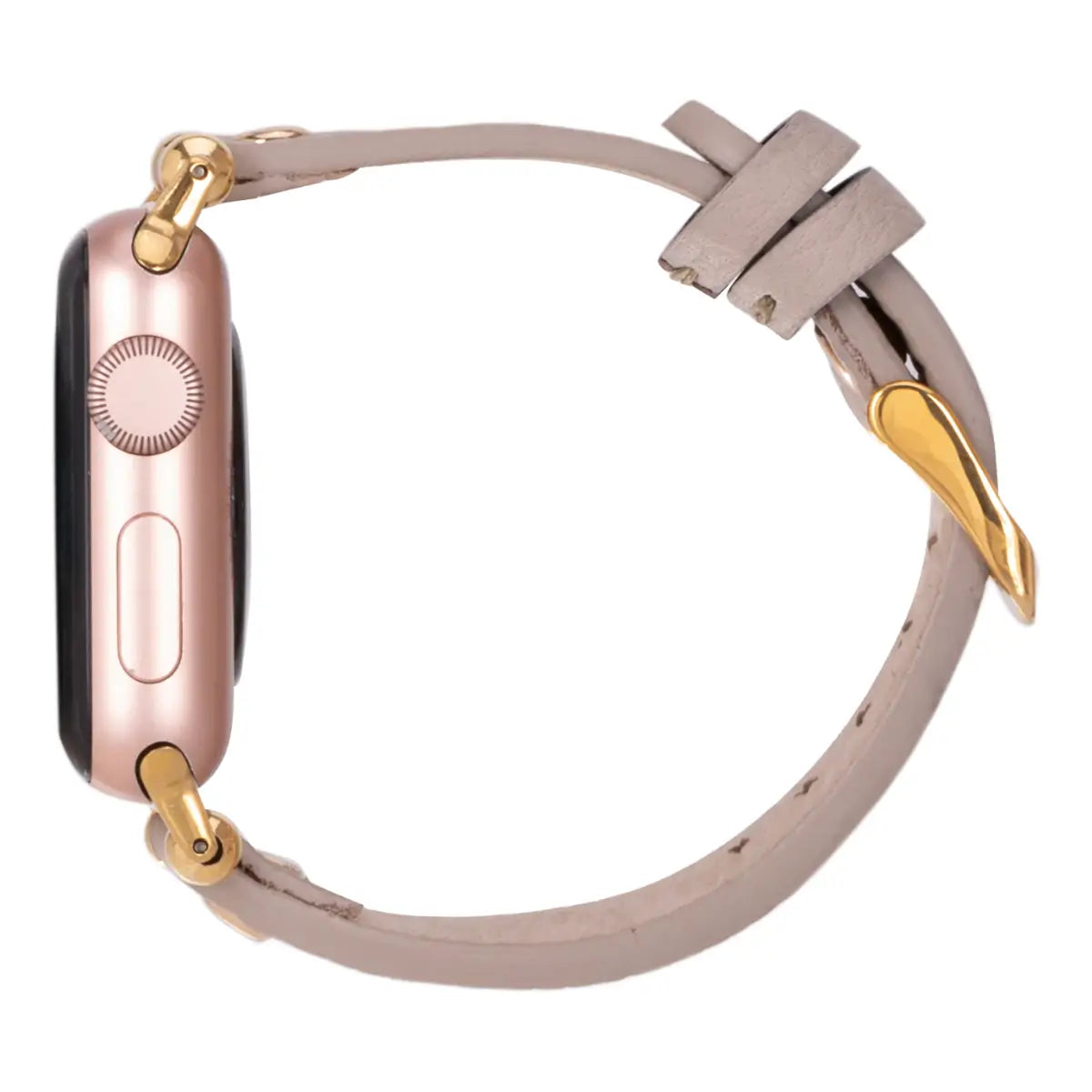 Beige Leather Ultra Slim Apple Watch Band