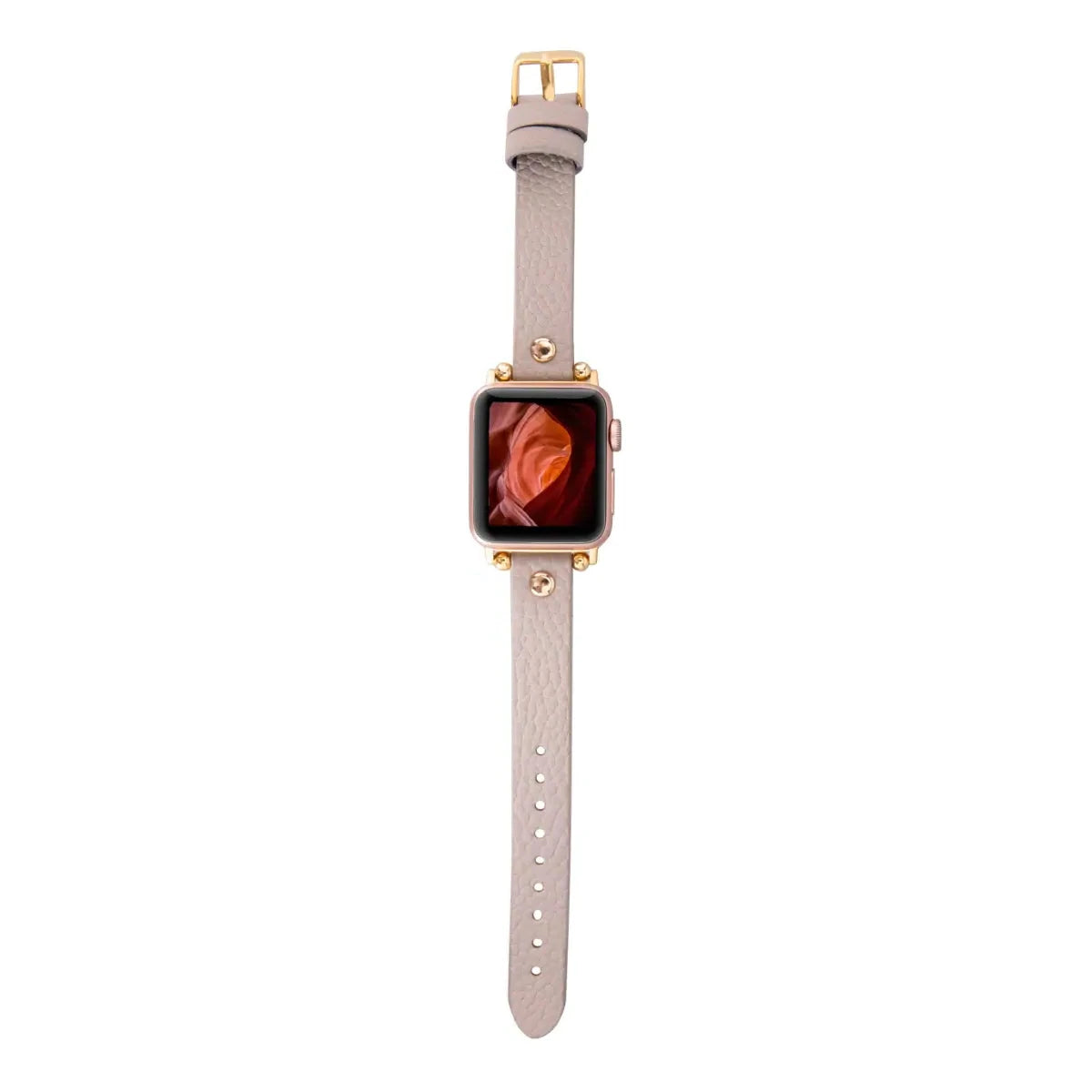 Beige Leather Ultra Slim Apple Watch Band