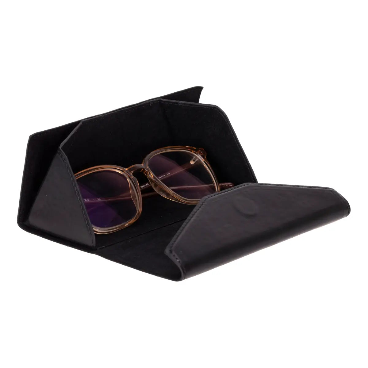 Black Leather Glasses Case