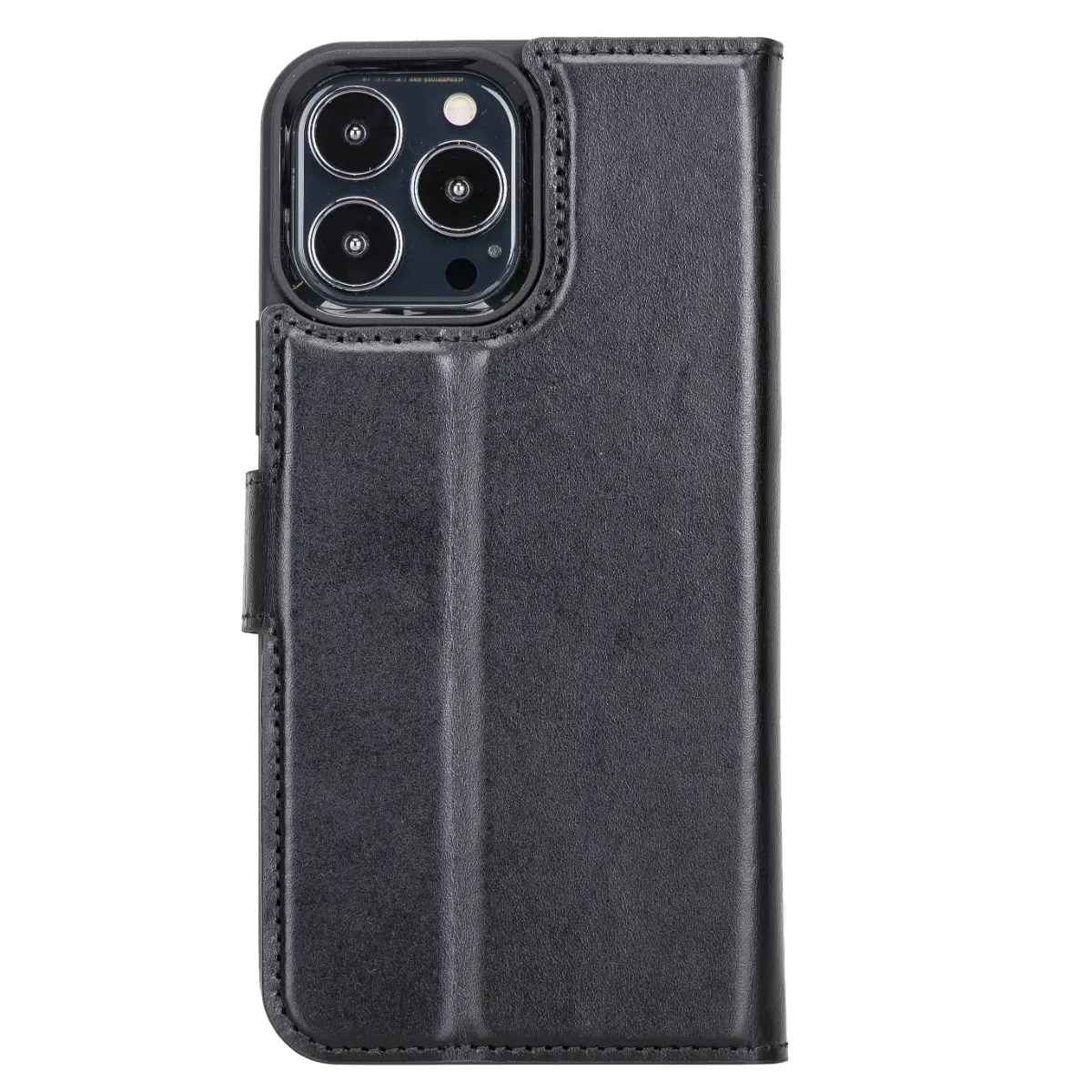 Black Leather Magnetic Case for iPhone 13 Pro Max