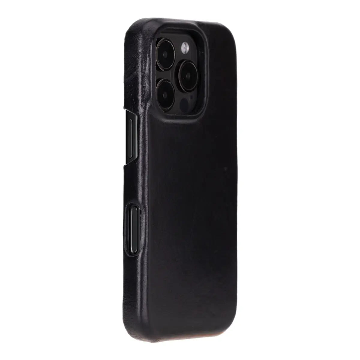 Black Leather Prestige Wallet Case for iPhone 16 Pro