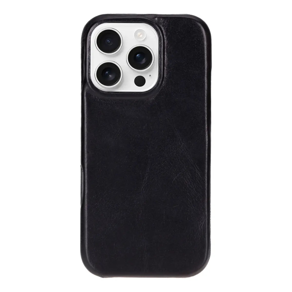 Black Leather Prestige Wallet Case for iPhone 16 Pro