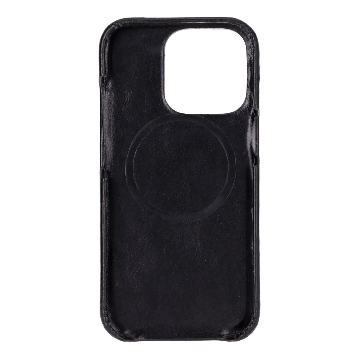 Black Leather Prestige Wallet Case for iPhone 16 Pro