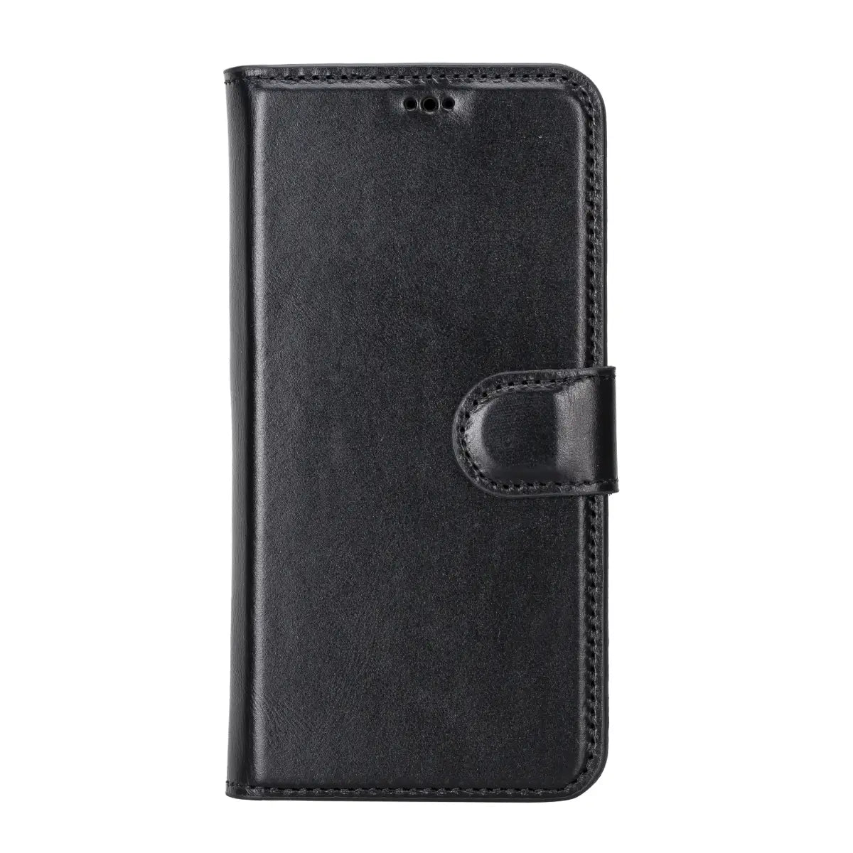 Black Leather Wallet Case for iPhone 14