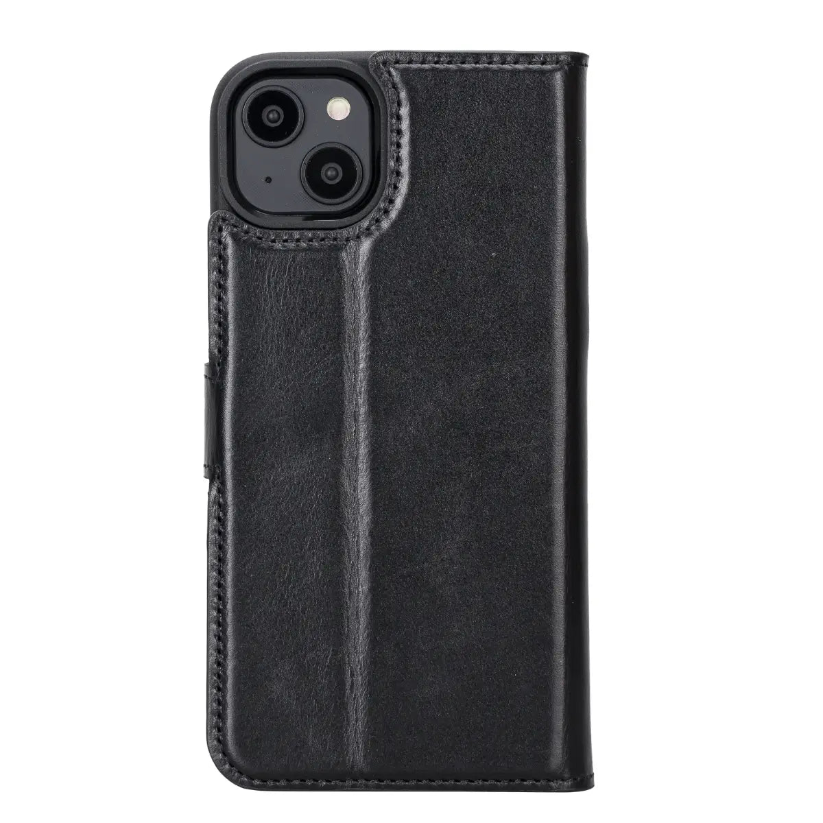 Black Leather Wallet Case for iPhone 14 Plus