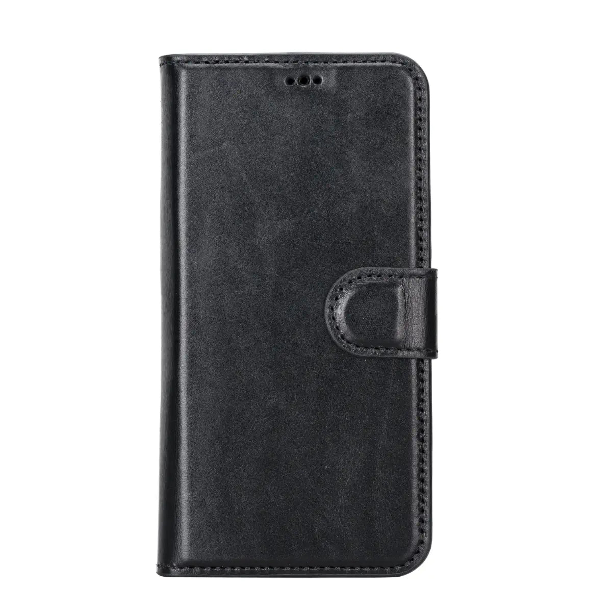 Black Leather Wallet Case for iPhone 14 Pro