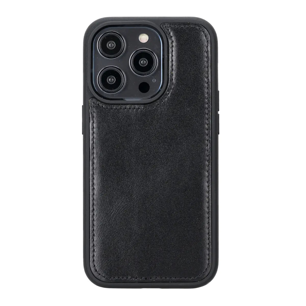 Black Leather Wallet Case for iPhone 14 Pro