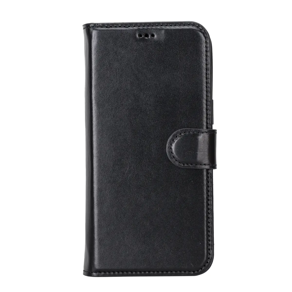 Black Leather Wallet Case for iPhone 14 Pro Max