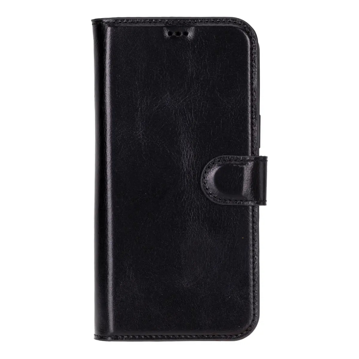 Black Leather Wallet Case for iPhone 16 Pro Max