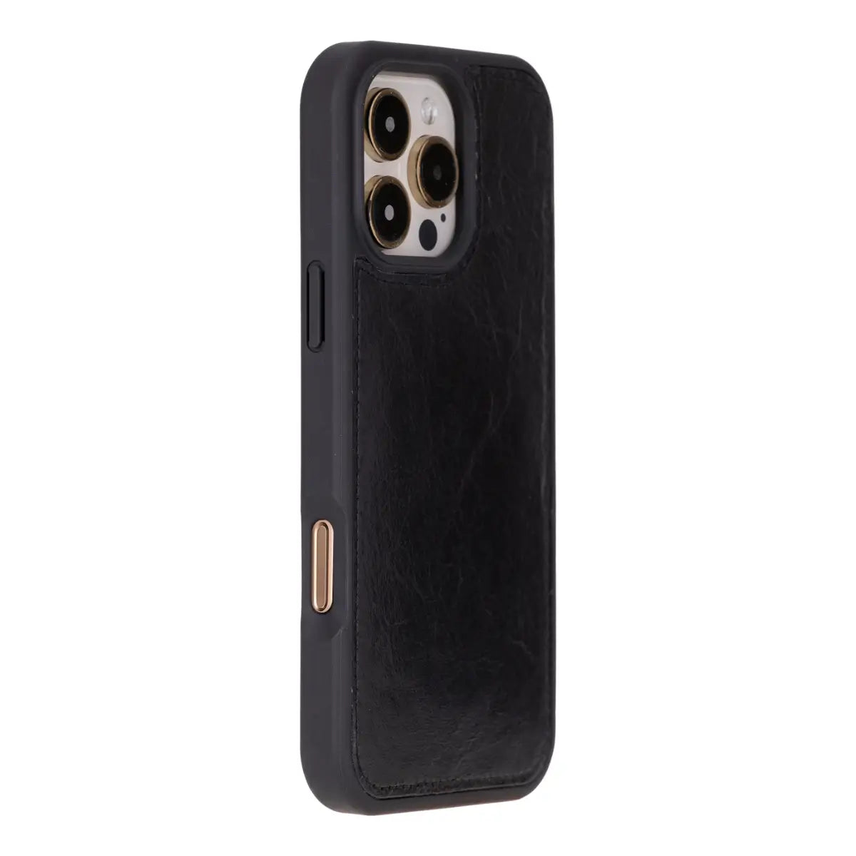Black Leather Wallet Case for iPhone 16 Pro Max