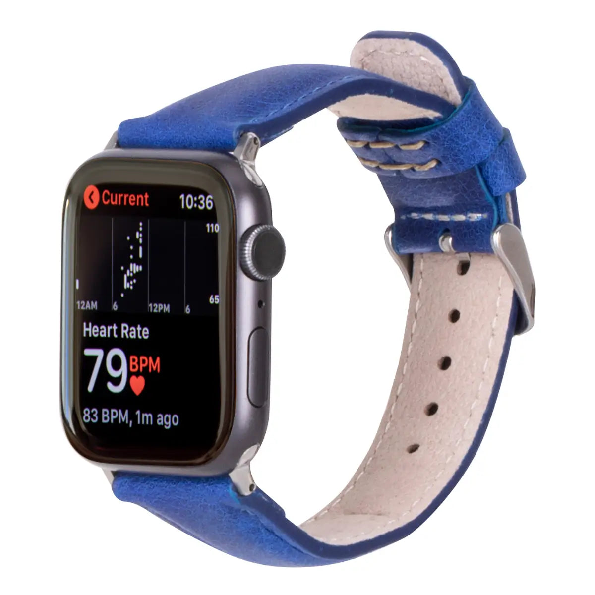 Blue Leather Classic Apple Watch Band