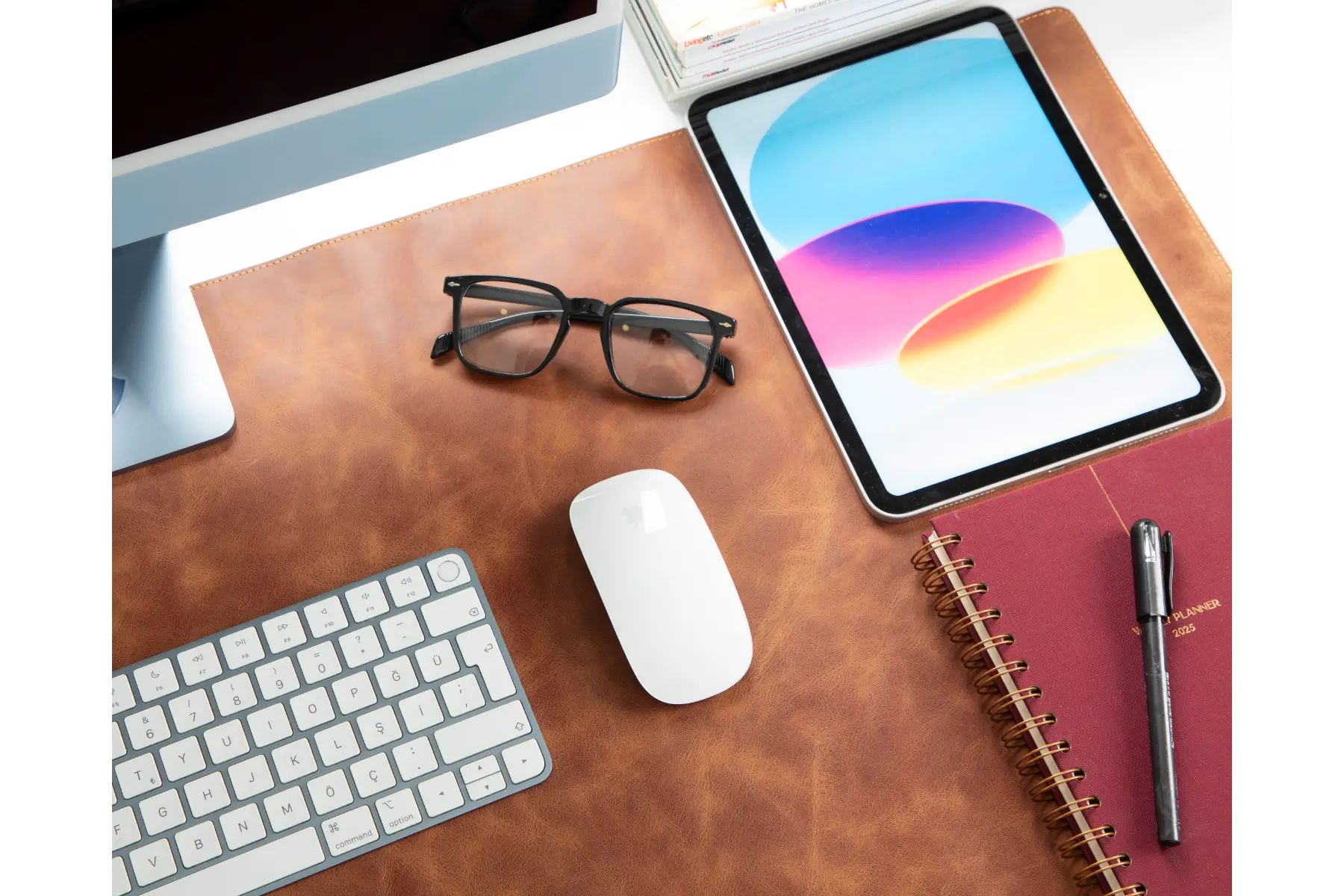 Brown Leather Desk Mat-Large Size