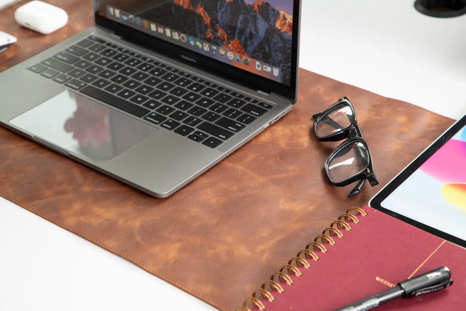 Brown Leather Desk Mat-Medium Size