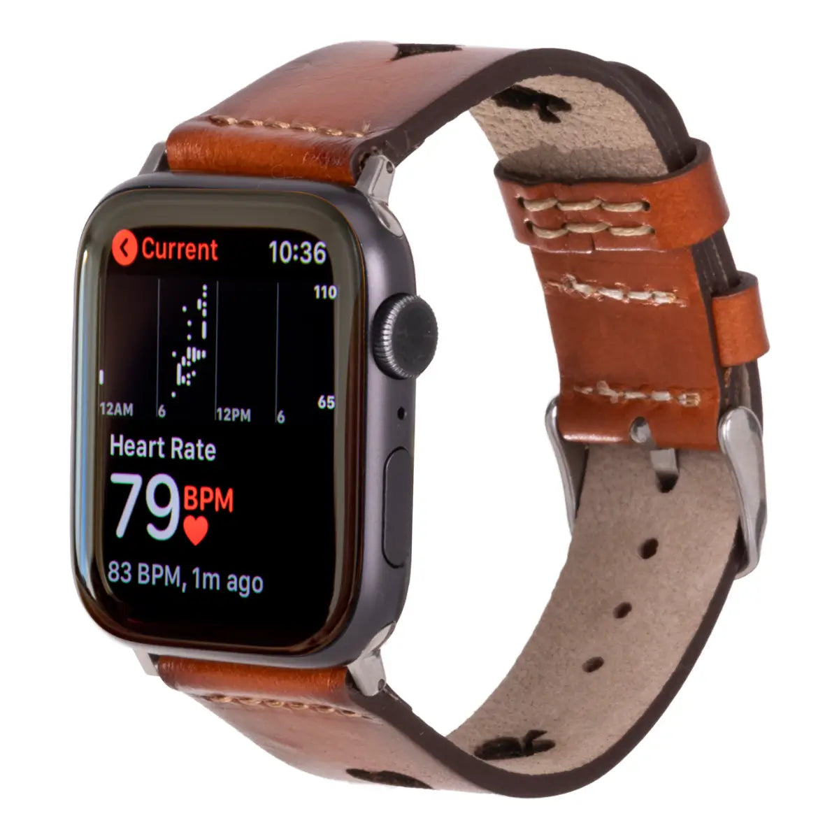 Brown Leather Sport Apple Watch Band