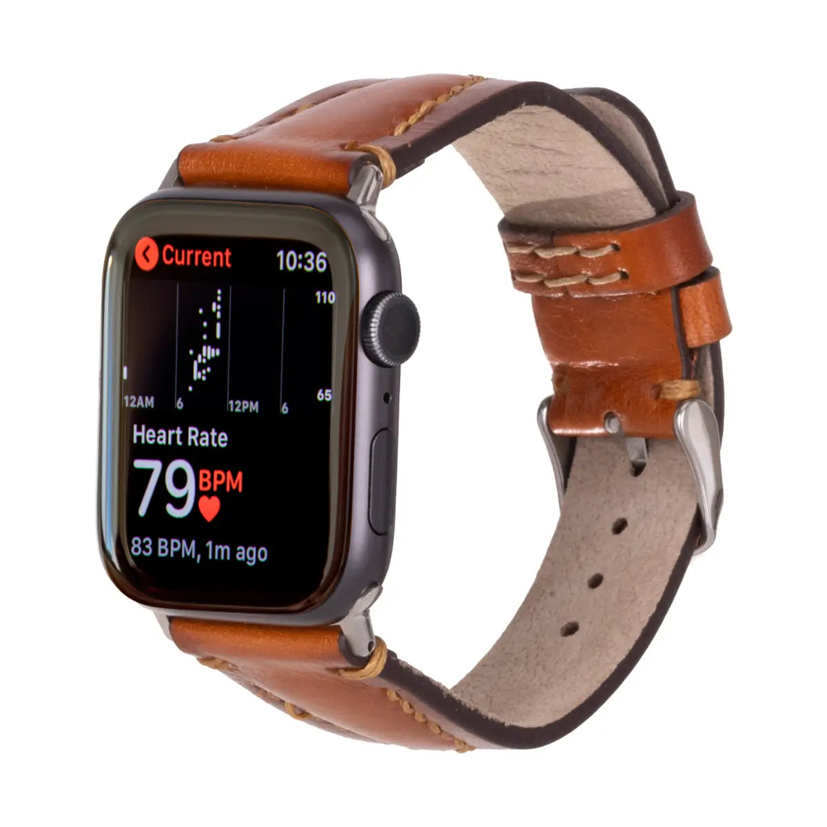 Brown Leather Sport Apple Watch Band