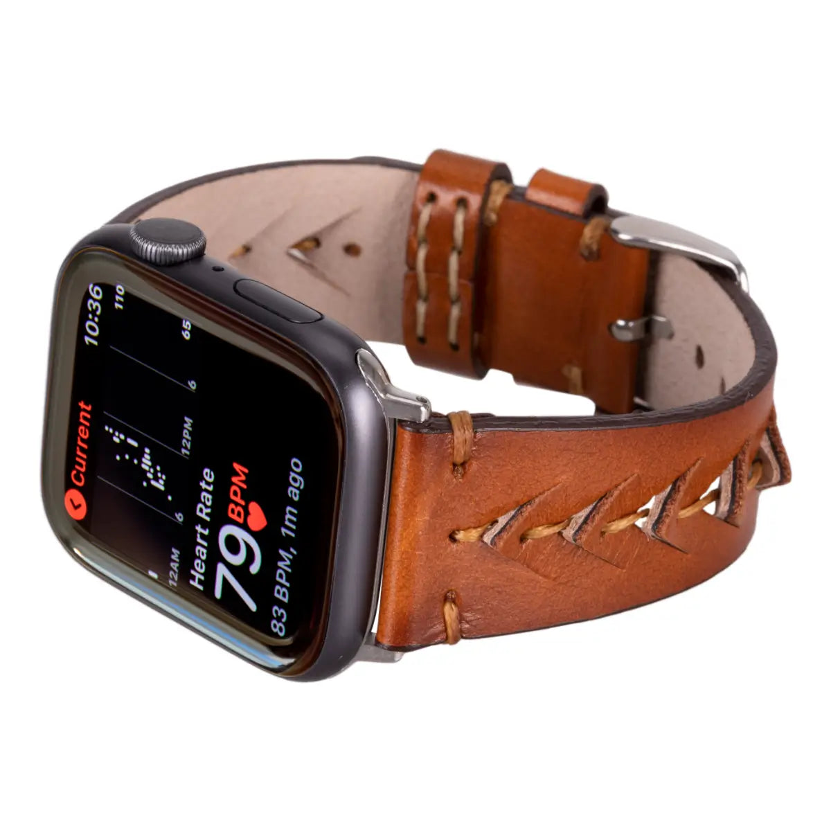 Brown Leather Sport Apple Watch Band