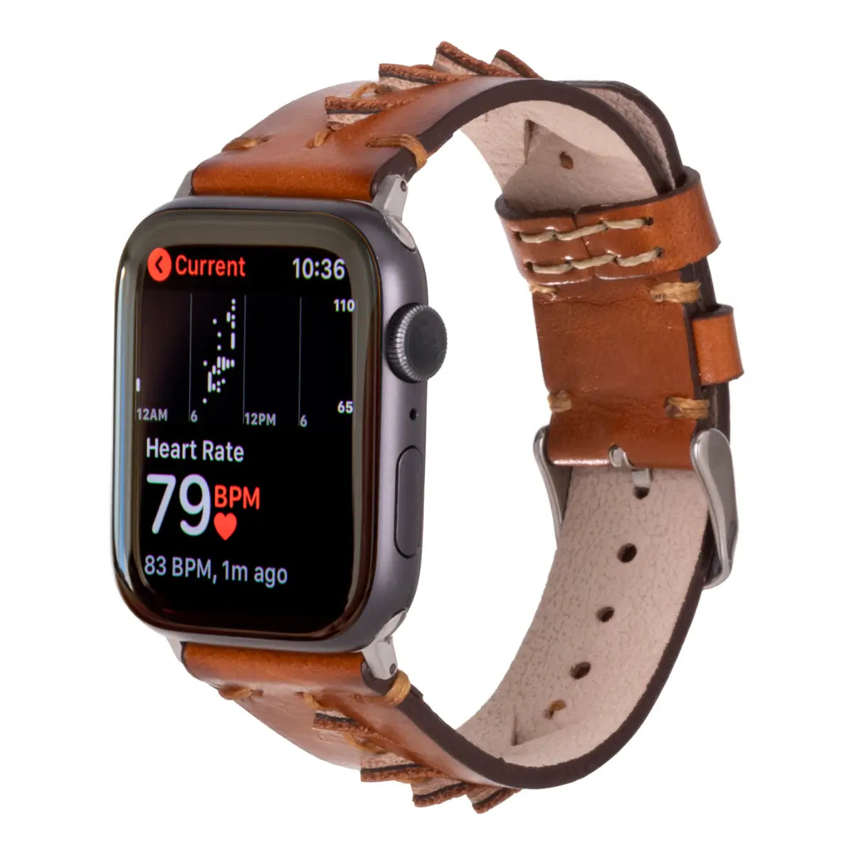 Brown Leather Sport Apple Watch Band