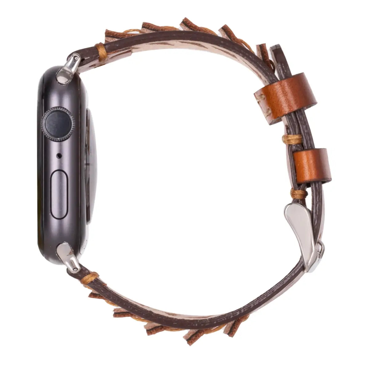 Brown Leather Sport Apple Watch Band