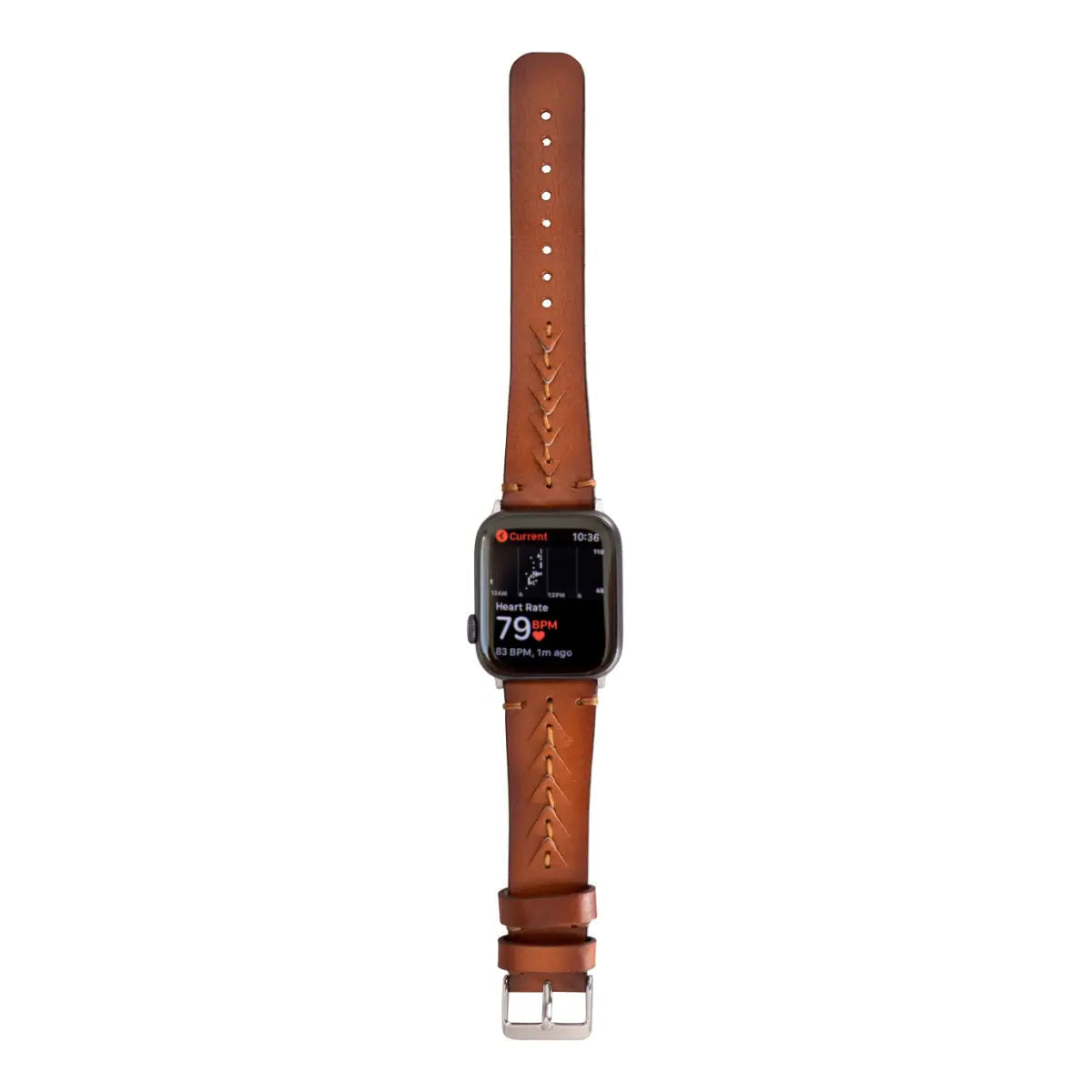 Brown Leather Sport Apple Watch Band