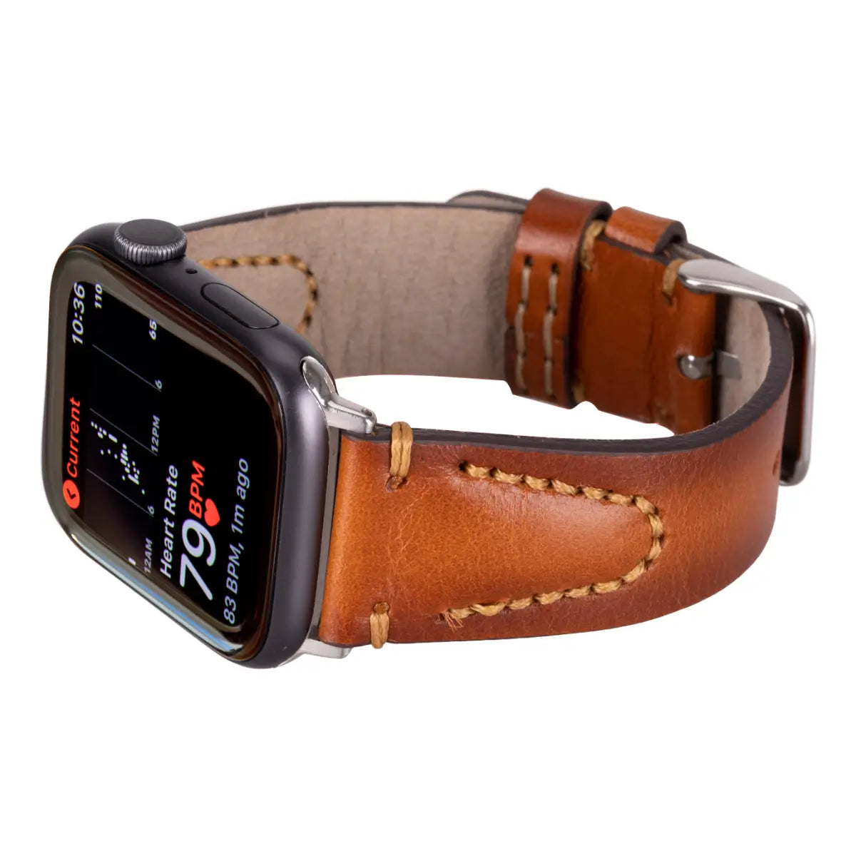 Brown Leather Sport Apple Watch Band