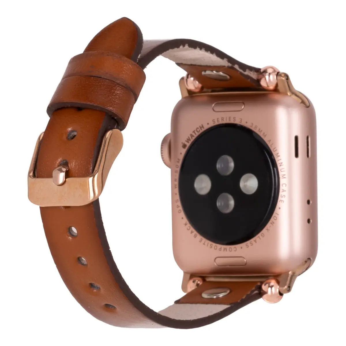 Brown Leather Ultra Slim Apple Watch Band