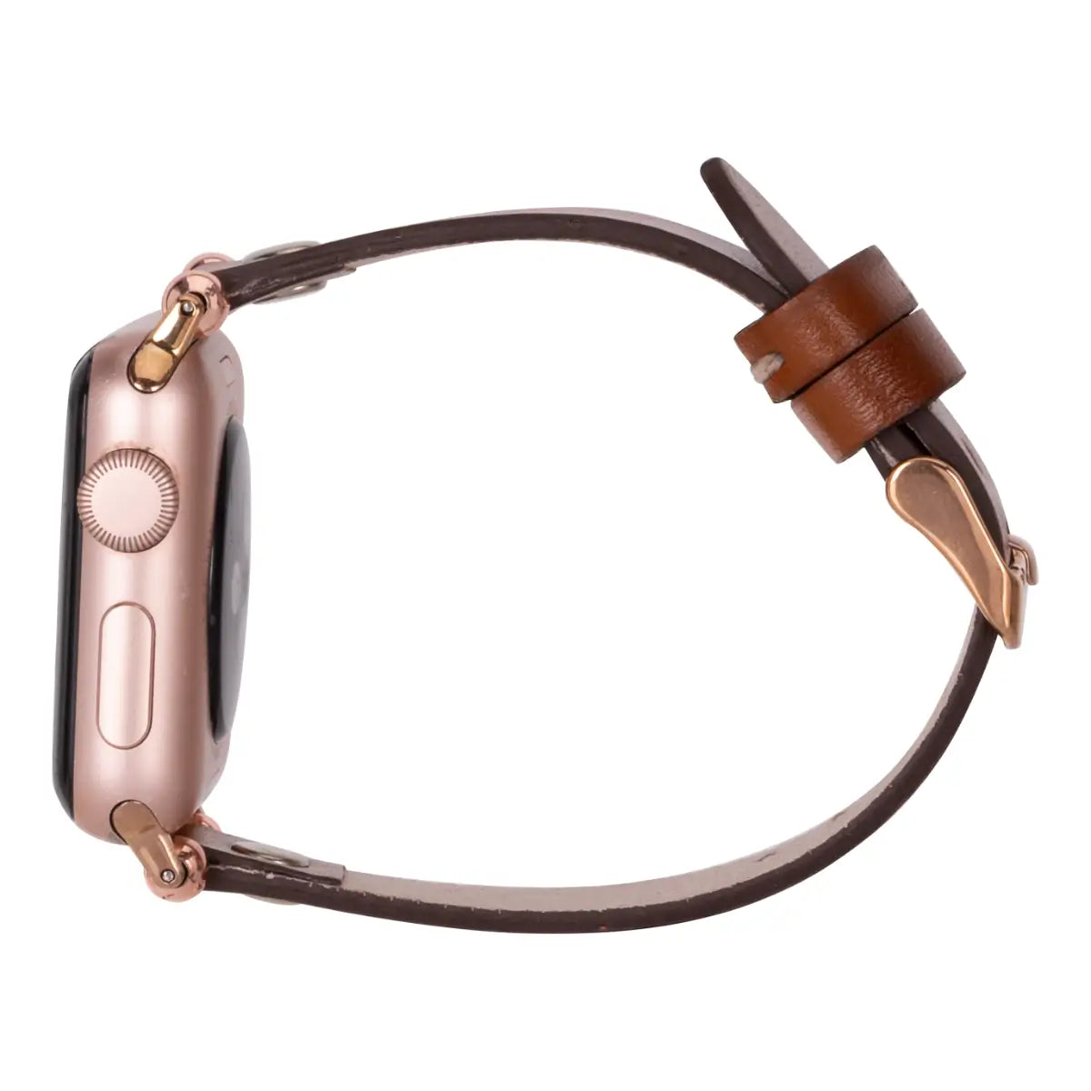 Brown Leather Ultra Slim Apple Watch Band