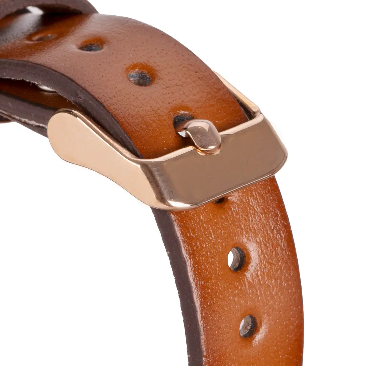 Brown Leather Ultra Slim Apple Watch Band